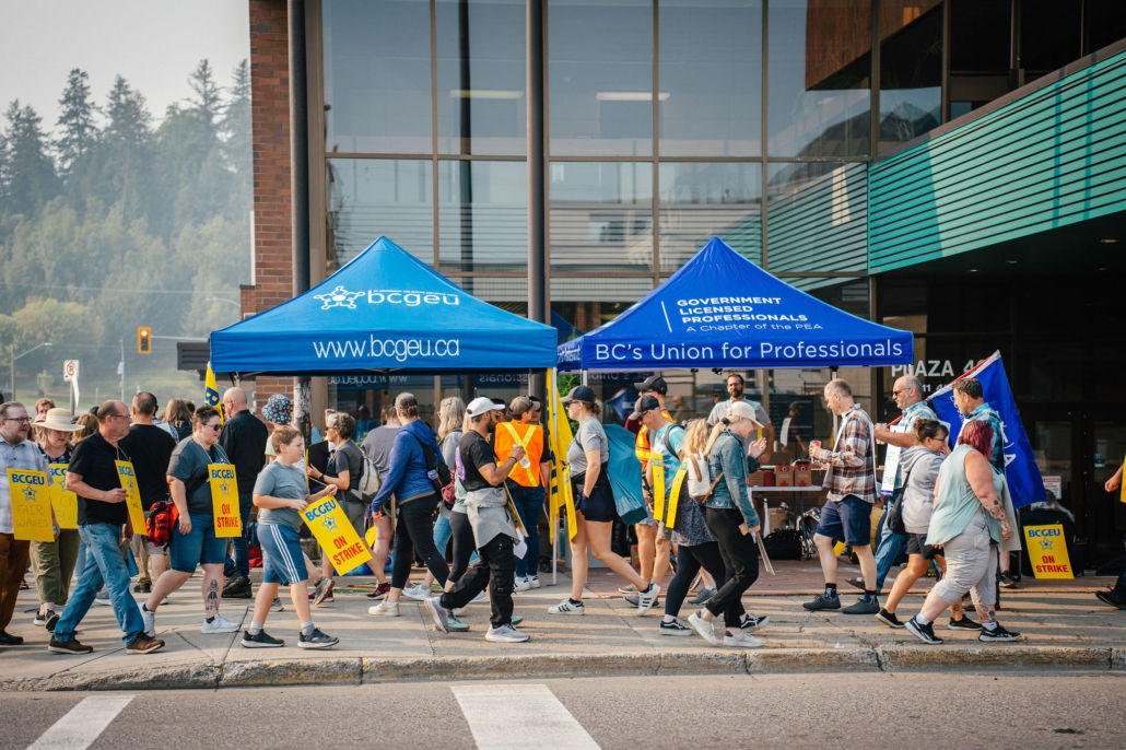 BCGEU members on strike